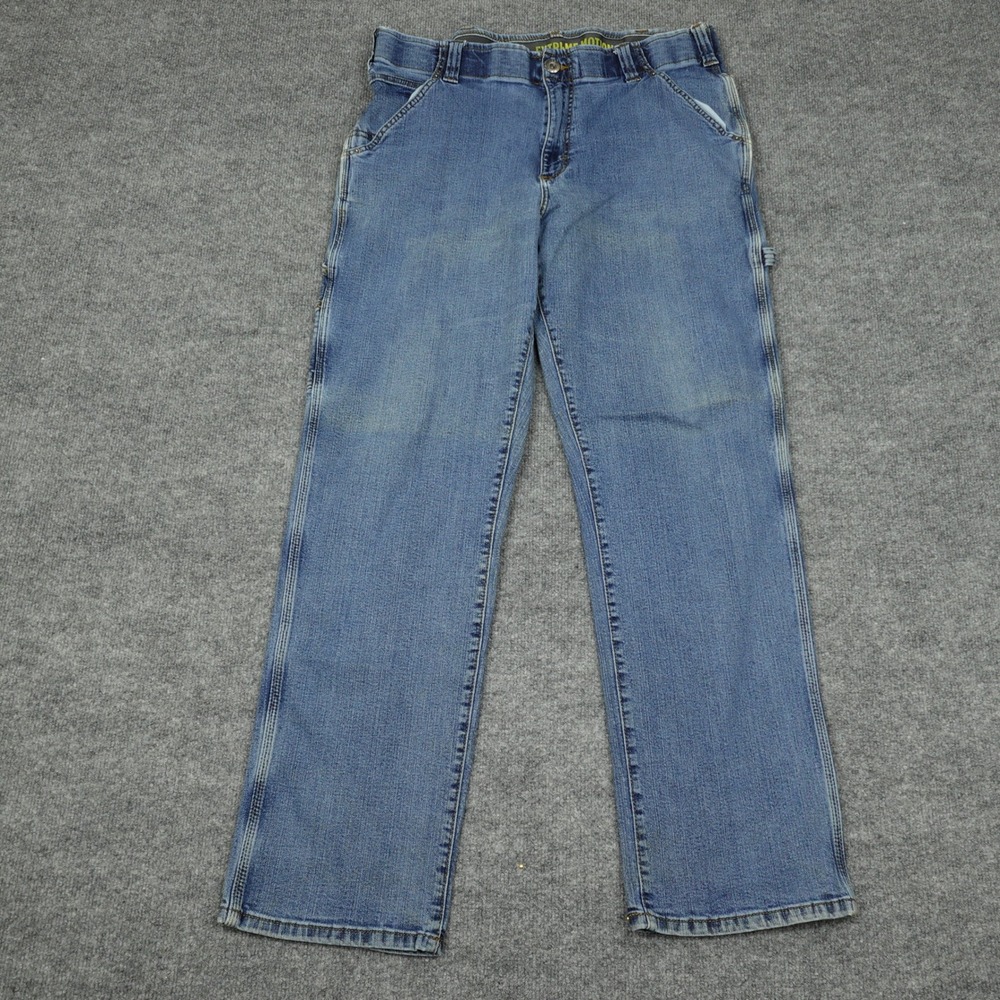 Lee Carpenter Jeans Mens 38x32 Blue Extreme Motion Loose Fit Straight Leg Denim